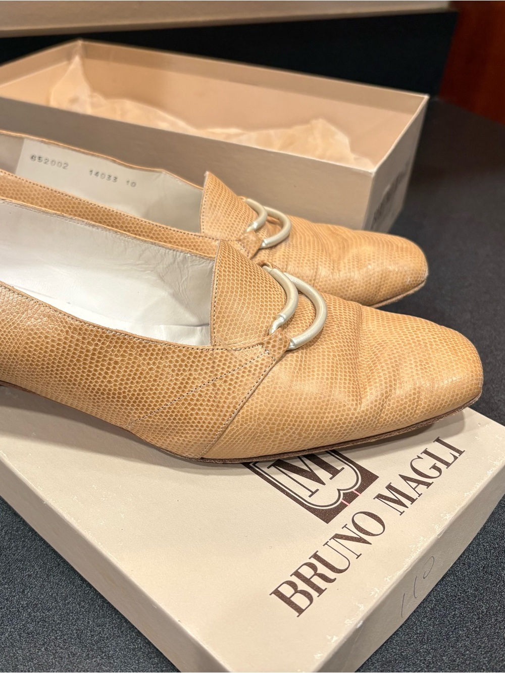 Bruno Magli Beige/Tan Pointed Toe Pumps